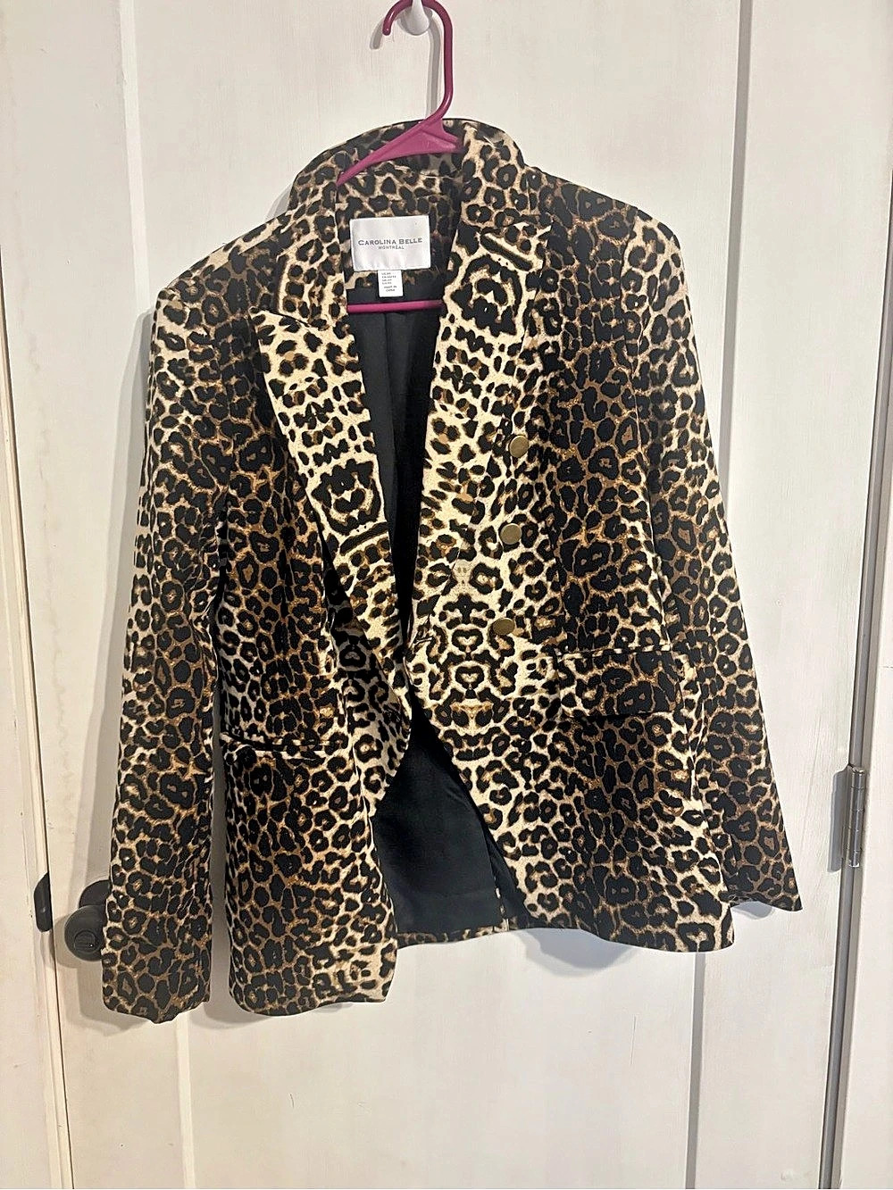 Animal Print Blazer in Brown & Black Like New